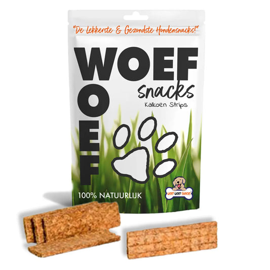 Kalkoenstrips 6 stuks | Woef Woef Snacks